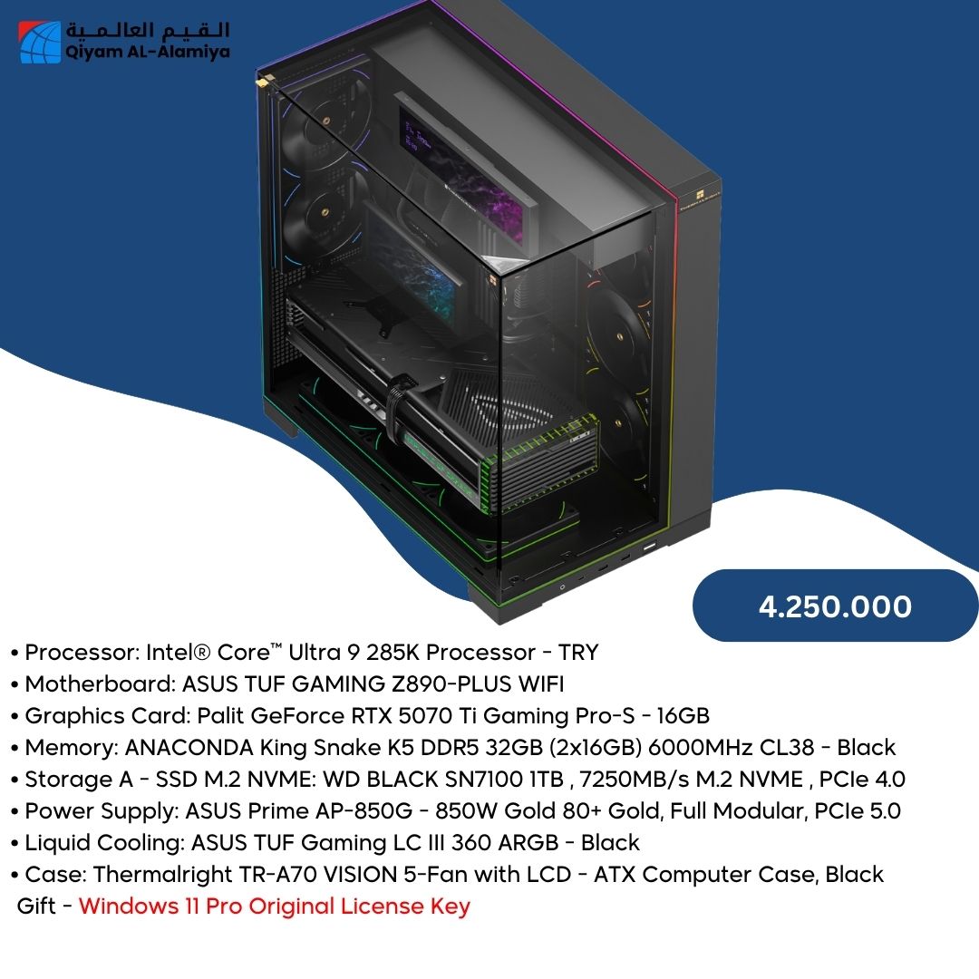 Pc Build Ultra 9 285K , RTX 5070 Ti 16GB