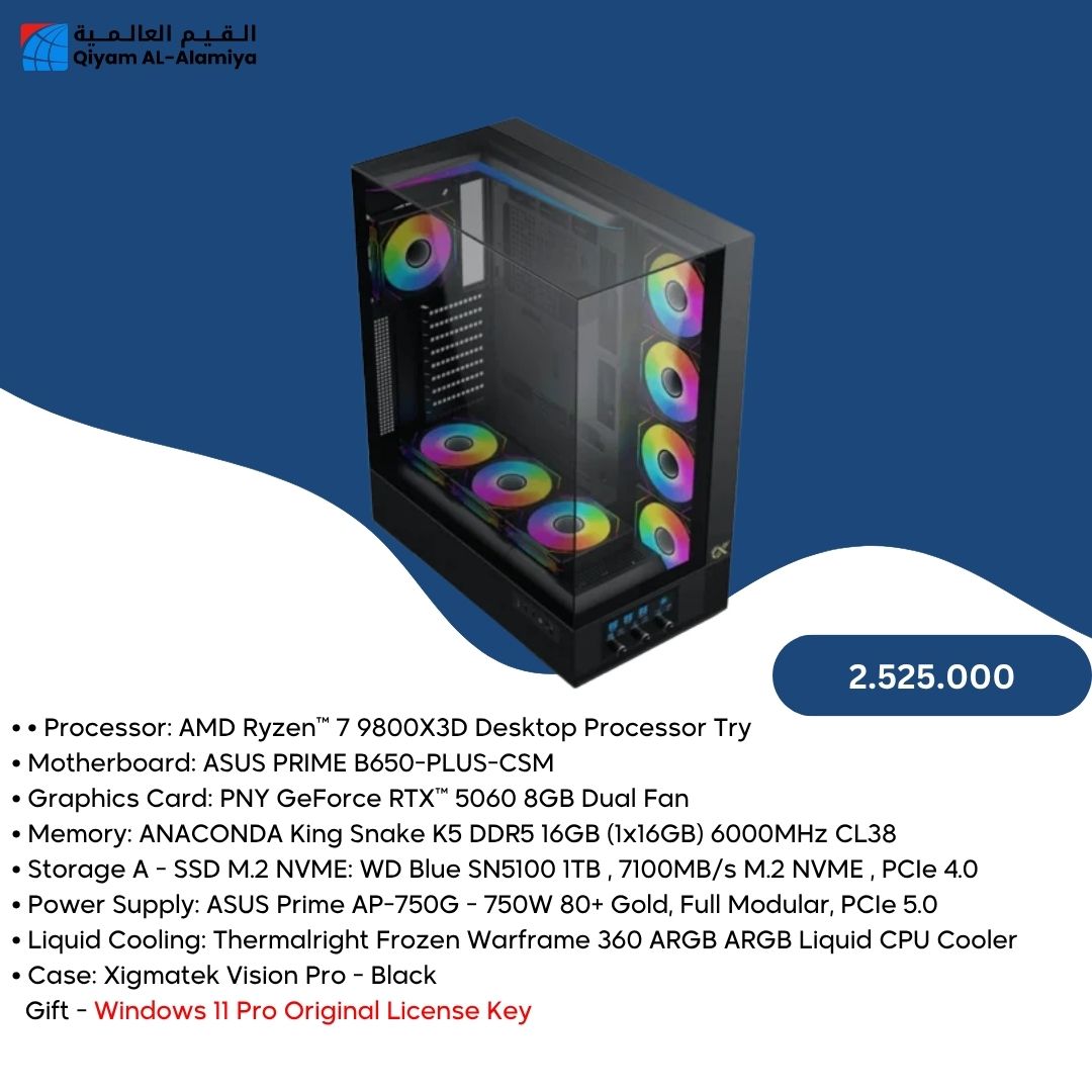 Pc Build AMD 7 9800X3D , RTX 5060 8GB