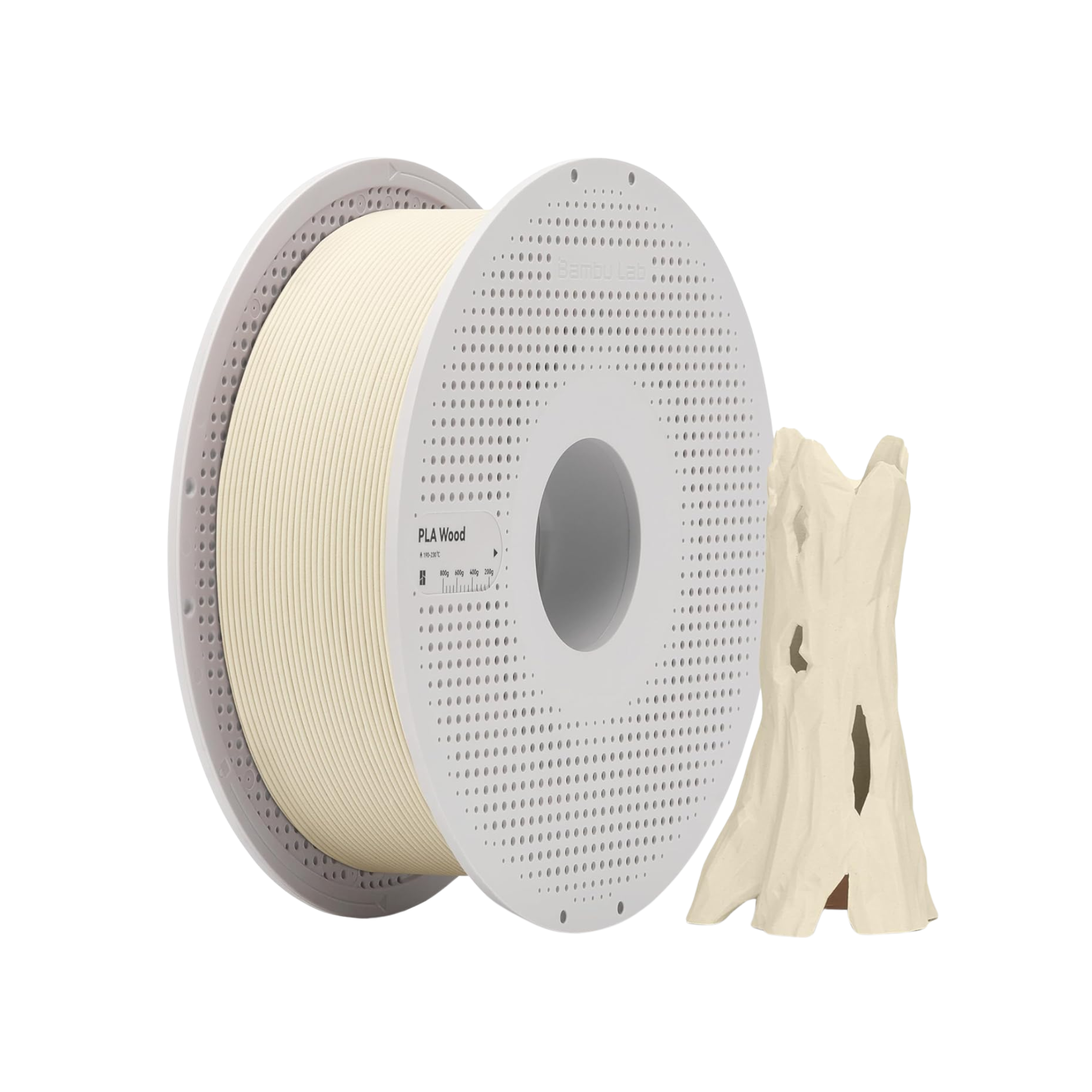 Bambu Lab PLA Wood 3D Printing Filament 1KG - White Oak