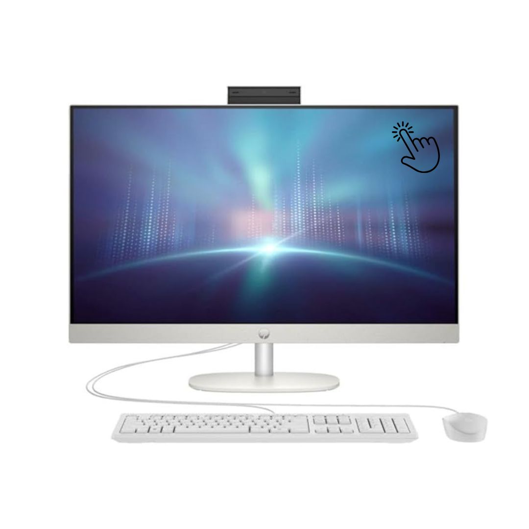 All in One HP 24-CR0060NE, Intel Core i5 1335U, RAM 16GB, SSD 512GB, Intel Iris Xe, 24 FHD IPS Touch, Shell white