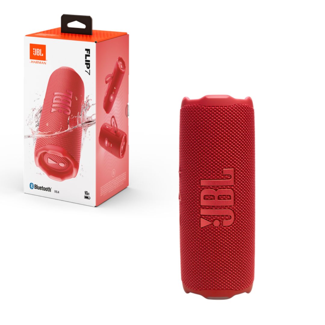 JBL Flip 7 Portable Bluetooth Speaker - Red