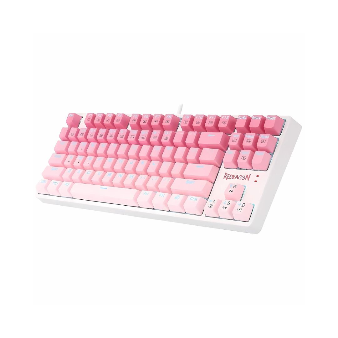 REDRAGON K645W Wired RGB CASS USB Mechanical Gaming Keyboard, Brown Switch - Pink