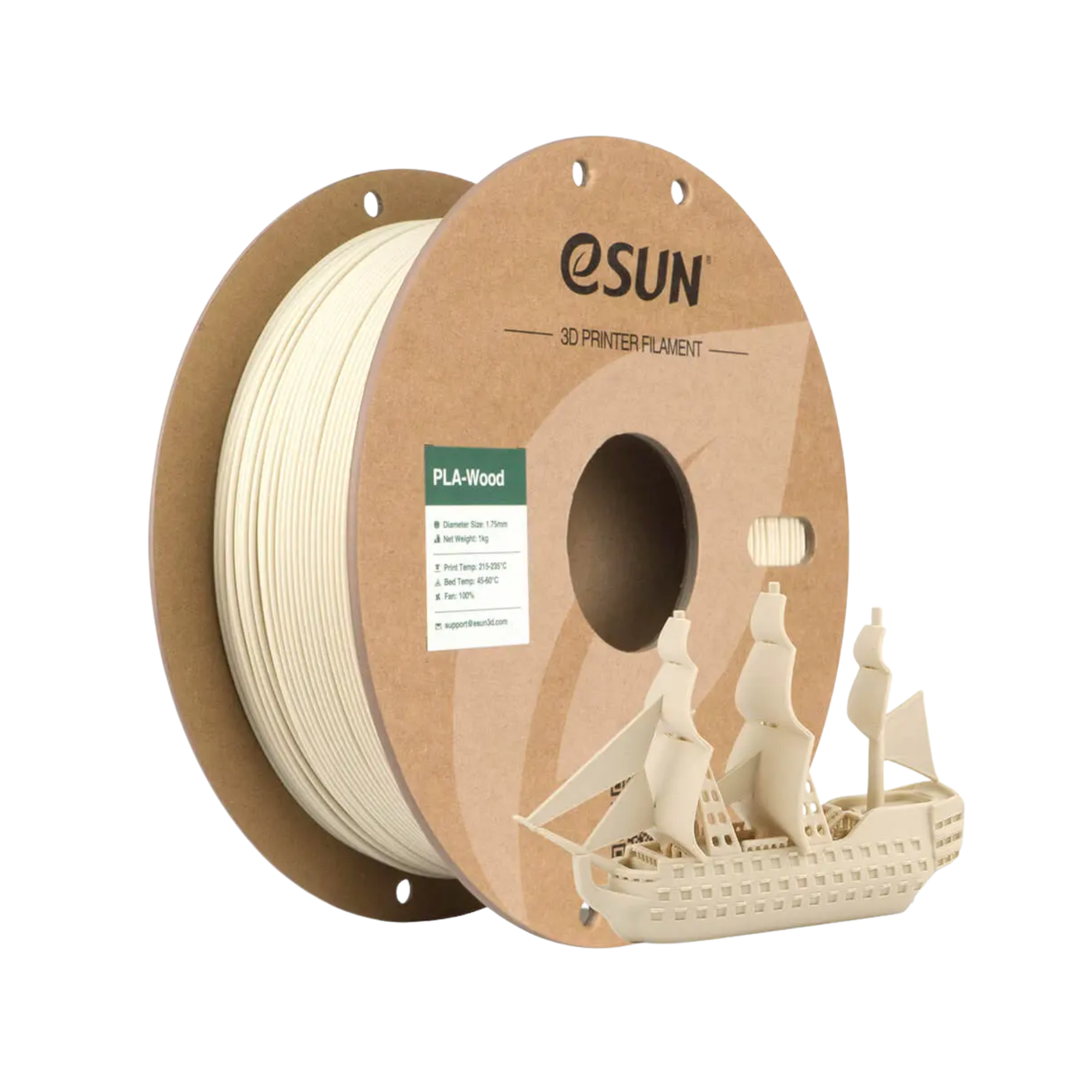 Esun PLA-Wood 3D Printing Filament 1KG - Birch