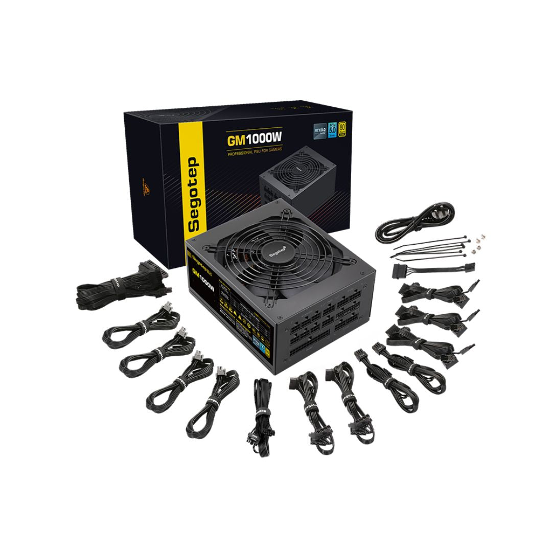 Segotep GM1000W 1000W Gold 80+ Full Modular 80+, PCIe 5.1 & ATX 3.1 - Black
