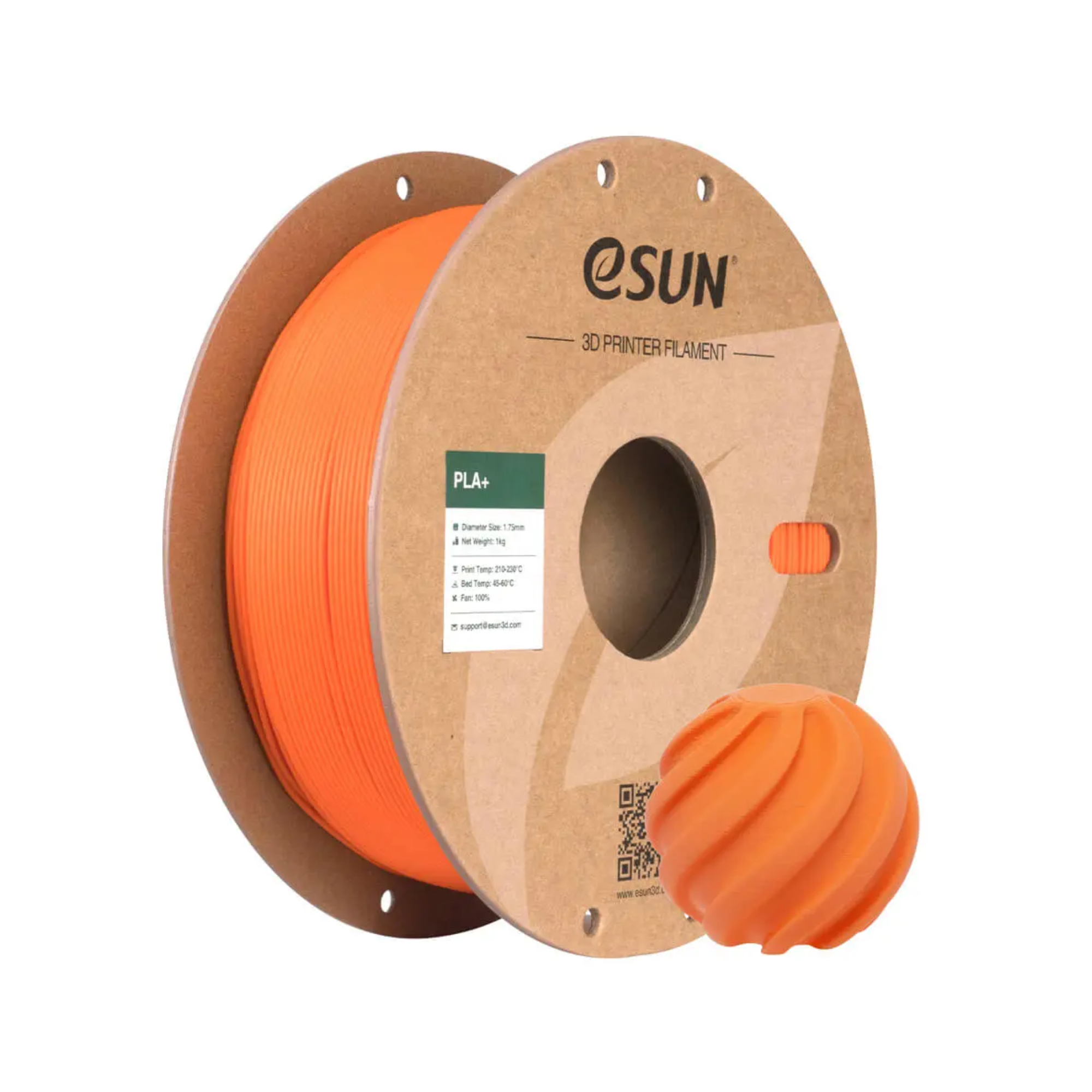 Esun PLA+ 3D Printing Filament 1KG - Orange