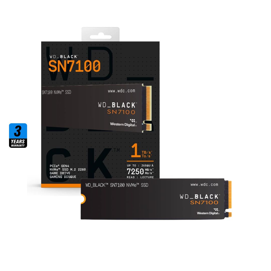WD Black SN7100 1TB NVMe SSD | PCIe 4.0 7.25 GB/s in Iraq