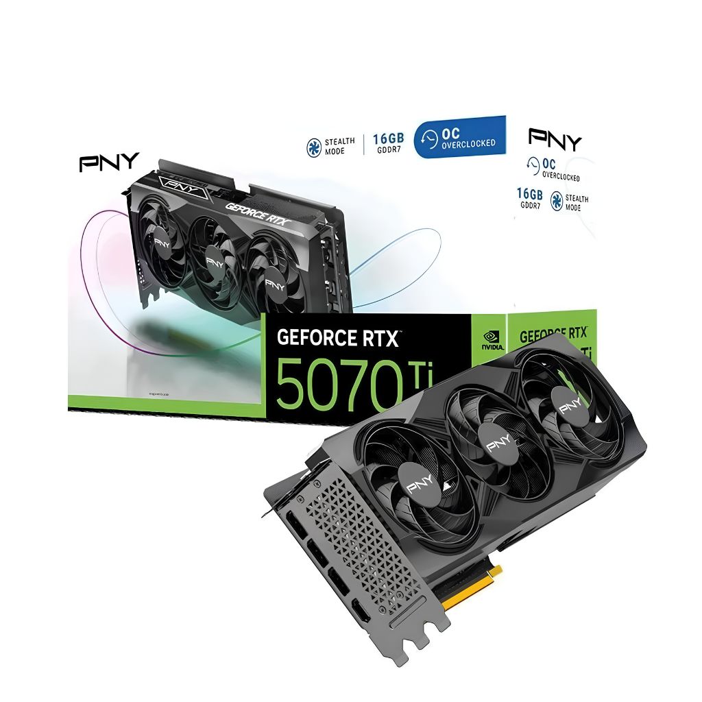 PNY GeForce RTX 5070 Ti OC - 16GB Triple-Fan Graphics Card