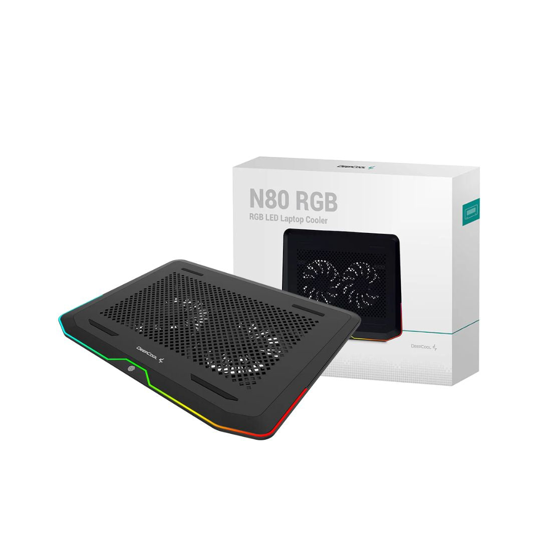 وسادة تبريد الكمبيوتر المحمول DeepCool RGB N80