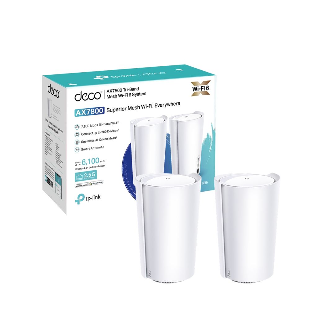 TP-Link Deco X95 AX7800 Whole Home Mesh Wi-Fi 6 System 2-Pack