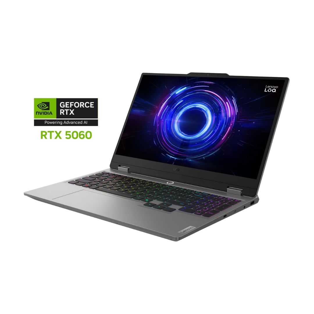 Lenovo LOQ 15IRX10 - (2LUS) Intel Core i7-13650HX, RAM 16GB, SSD 512GB, RTX 5060 8GB, 15.6 Inch FHD IPS 144Hz, Luna Gray