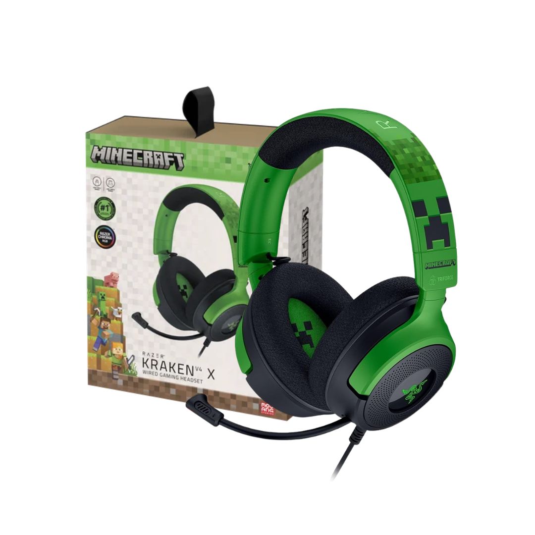 Razer Kraken V4 X Gaming Headset - Minecraft Edition
