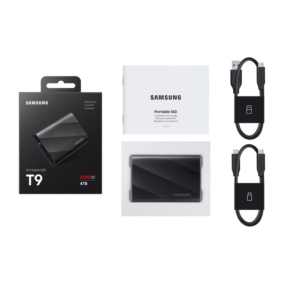 Samsung T9 4TB Portable External SSD, Black