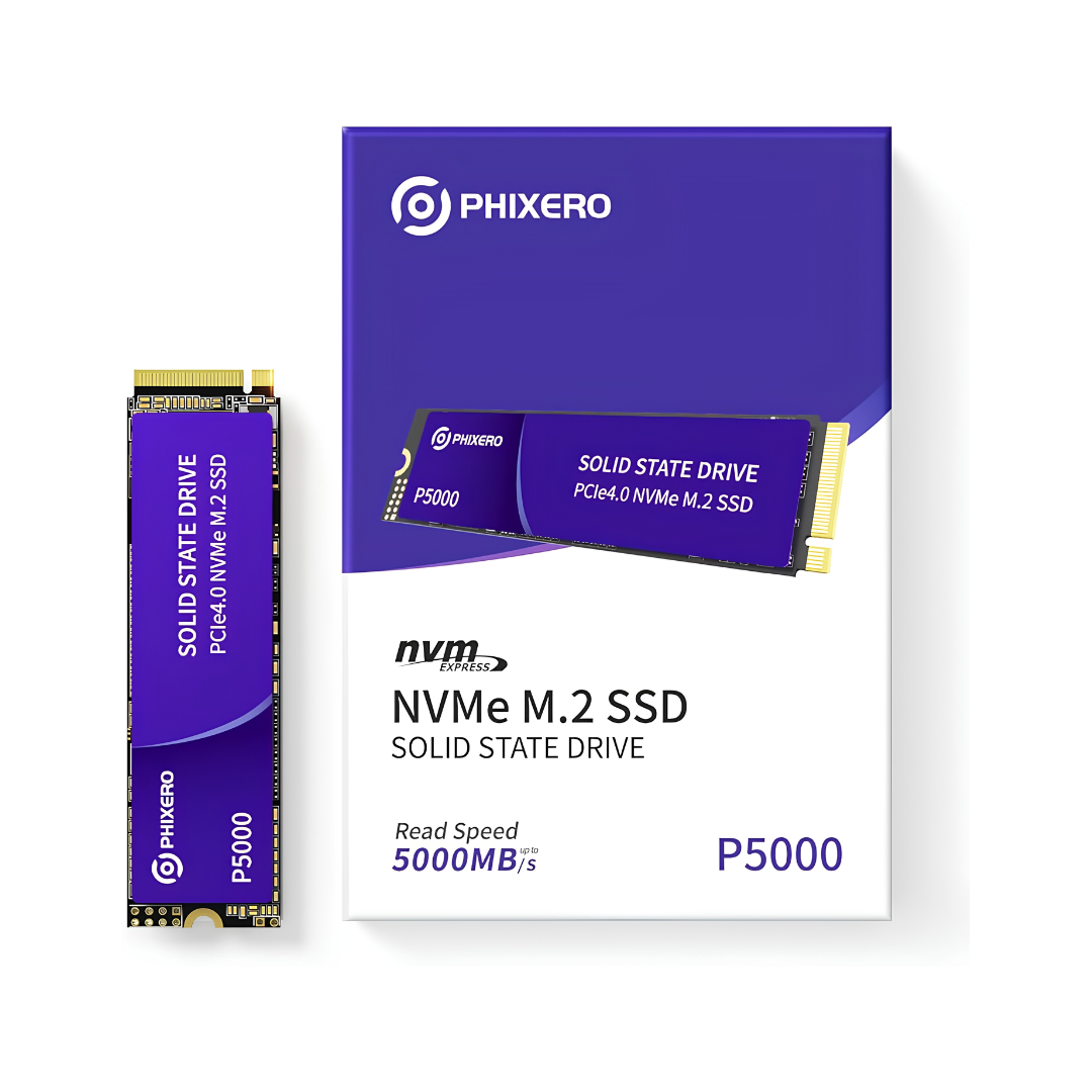 Phixero 1TB PCIe 4.0 M.2 NVMe SSD, 5000MB/s