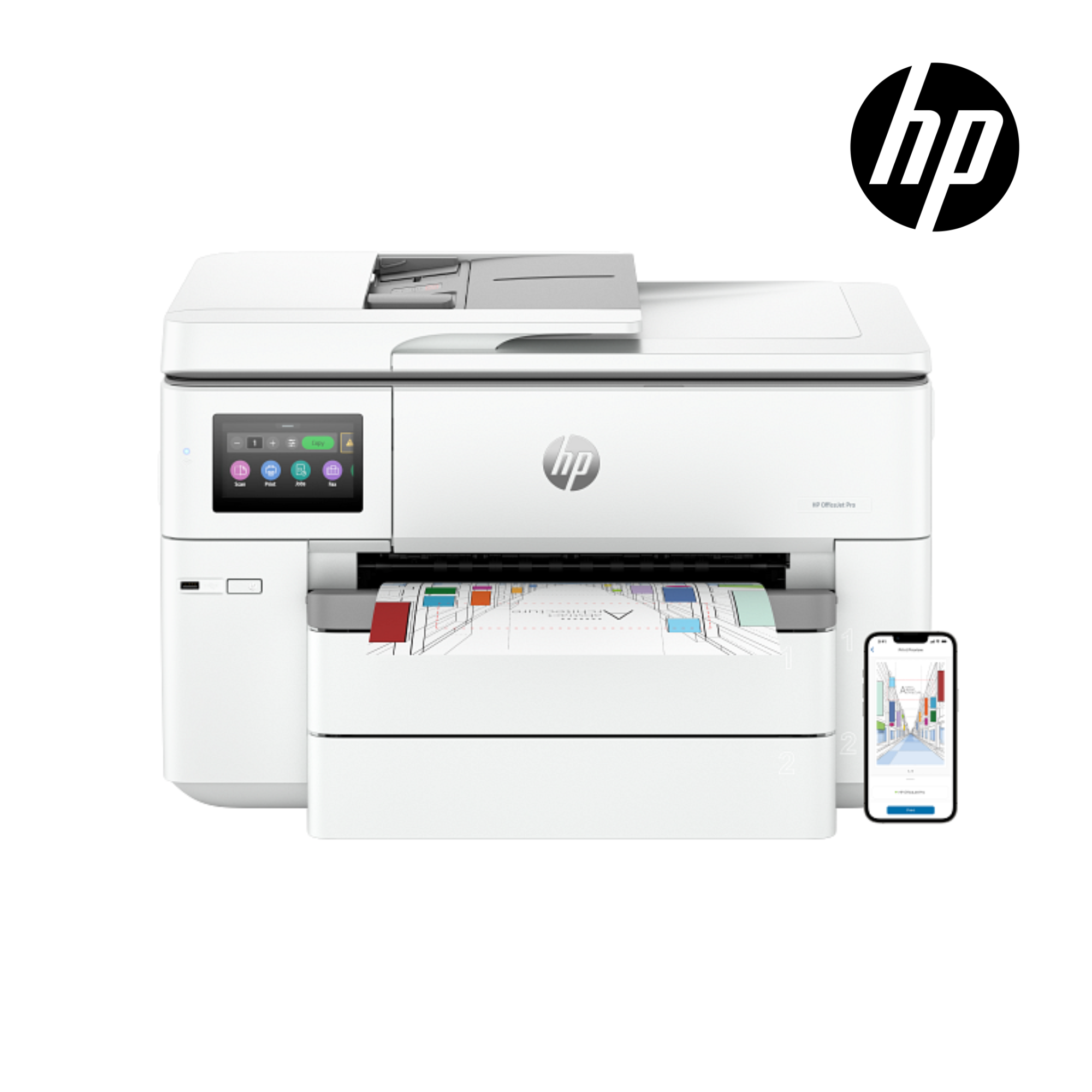 طابعة HP OfficeJet Pro 9730 عريضة التنسيق المتكاملة