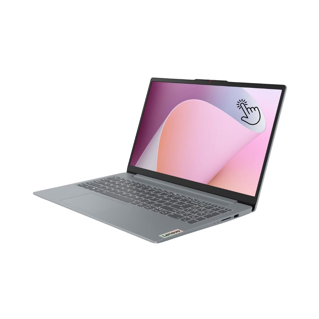 Lenovo IdeaPad Slim 3 15ABR8 - (LMUS) AMD Ryzen 7-5825U, ذاكرة وصول عشوائي 16 جيجابايت، قرص صلب 512 جيجابايت، بطاقة رسومات Radeon™، شاشة لمس 15.6 بوصة عالية الدقة بالكامل بتقنية IPS، رمادي قطبي