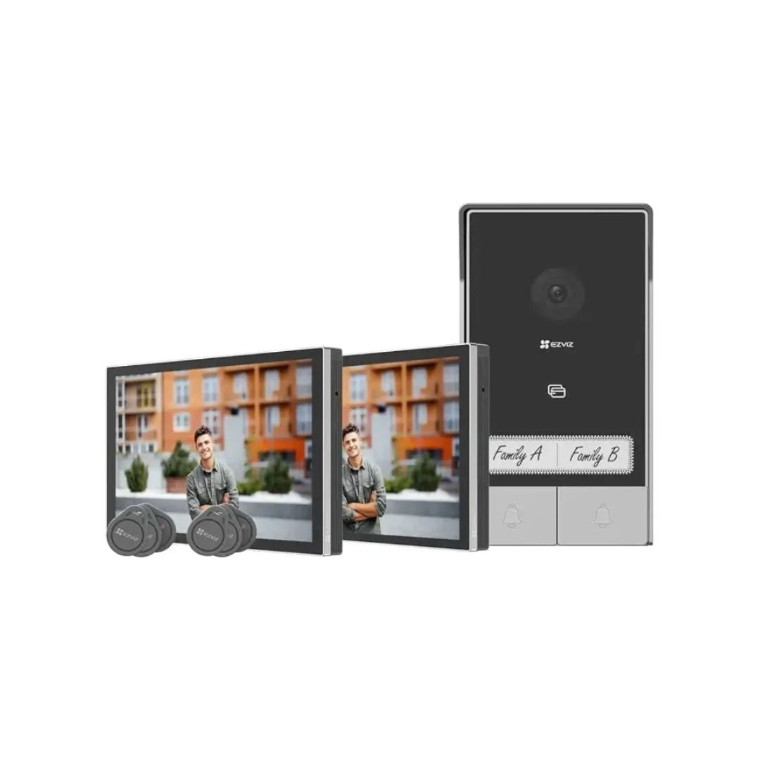 جهاز الاتصال المرئي الذكي Ezviz HP7 ثنائي العائلات (طقم سلكي)