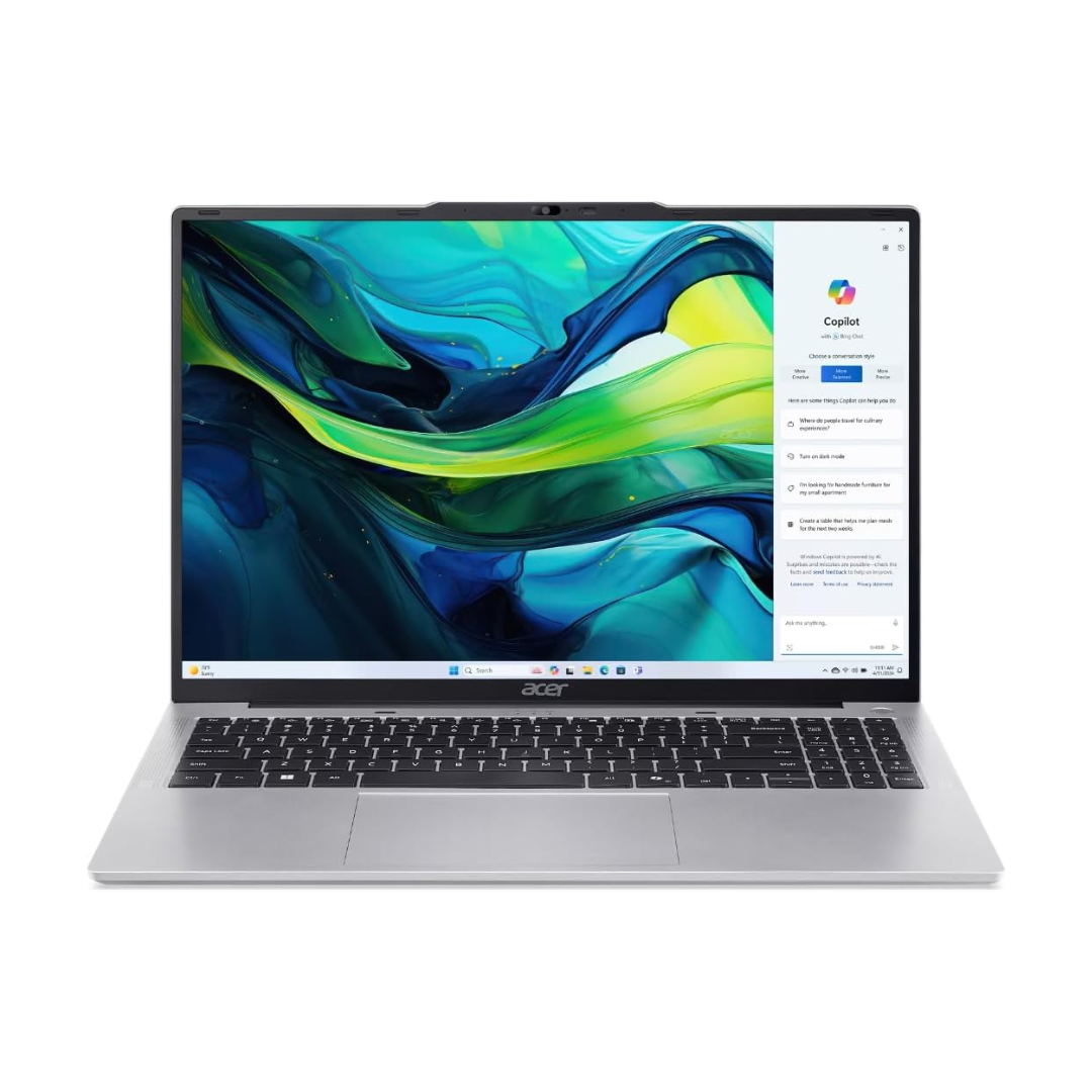 Acer Aspire Lite AL16-52P-53RA, Intel Core i5-1334U, RAM 8GB, SSD 512GB, Intel UHD Graphics, 16.0 WUXGA IPS, Light Silver