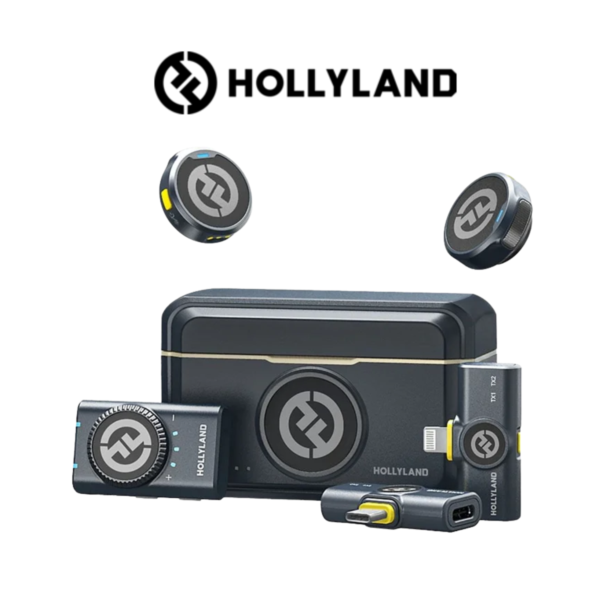 ميكروفون لاسلكي صغير الحجم Hollyland Lark M2 DUO Combo