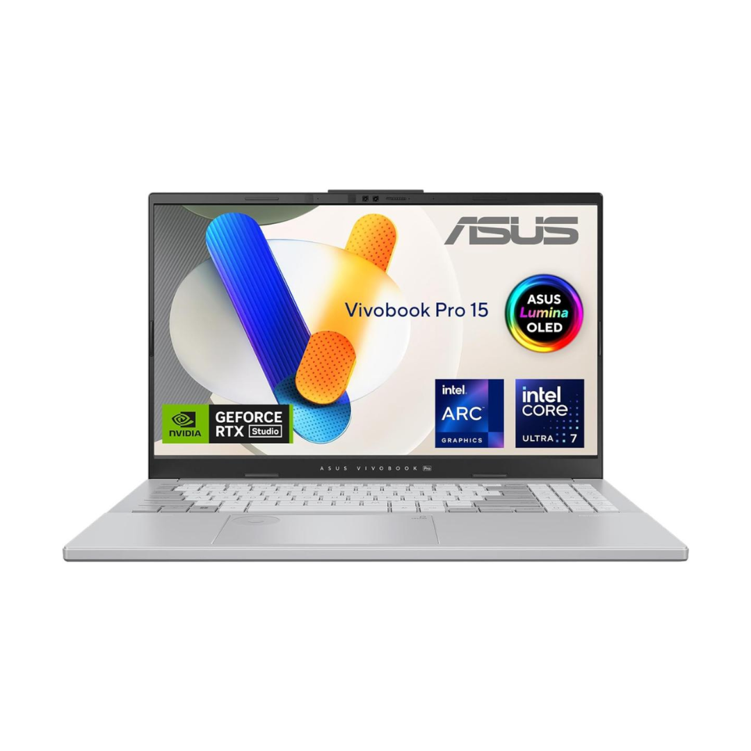 ASUS Vivobook Pro 15 N6506MV-MA022, Intel Core Ultra 7 155H, RAM 16GB, 1TB SSD, NVIDIA RTX 4060 8GB, 15.6 inch OLED WQXGA 120Hz, Cool Silver