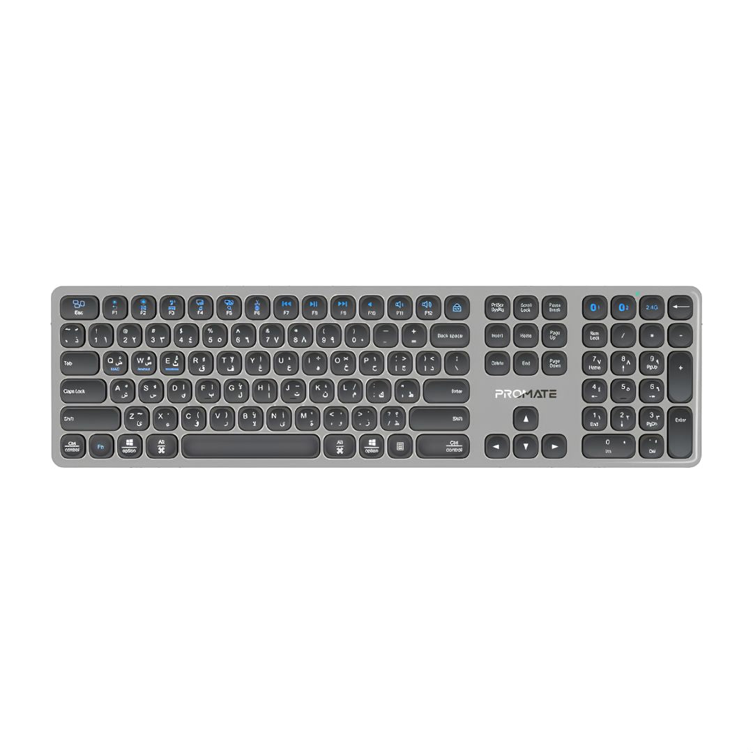 Promate ProKeys-X2 Tri-Mode Office Wireless Keyboard