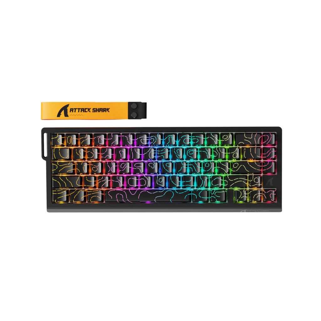 ATTACK SHARK X68 Pro Magnetic Wireless Keyboard - Black Contours