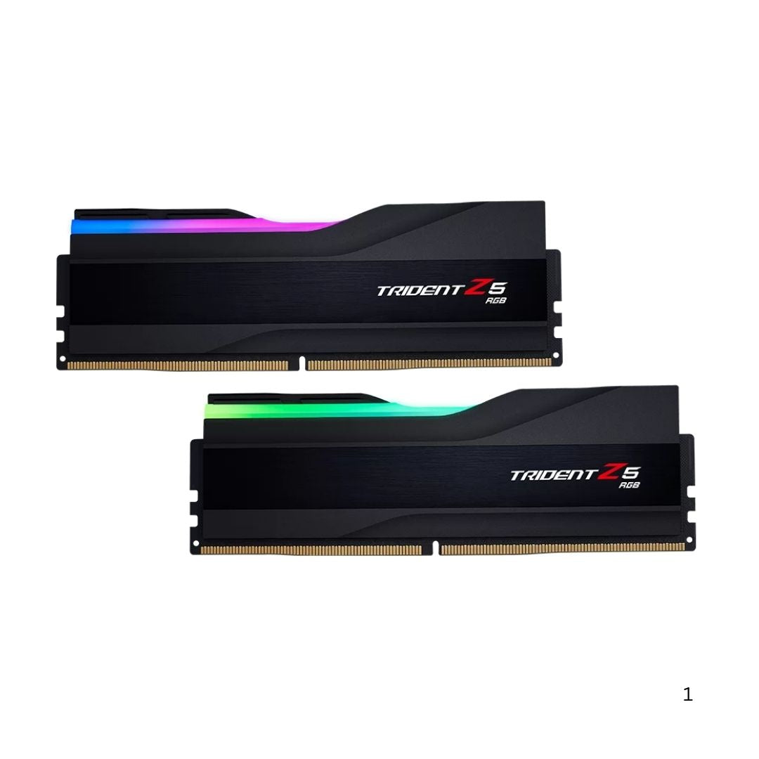 ذاكرة G.SKILL Trident Z5 RGB DDR5 سعة 64 جيجابايت (2x32 جيجابايت) 6000 ميجاهرتز CL36 وXMP وEXPO - أسود