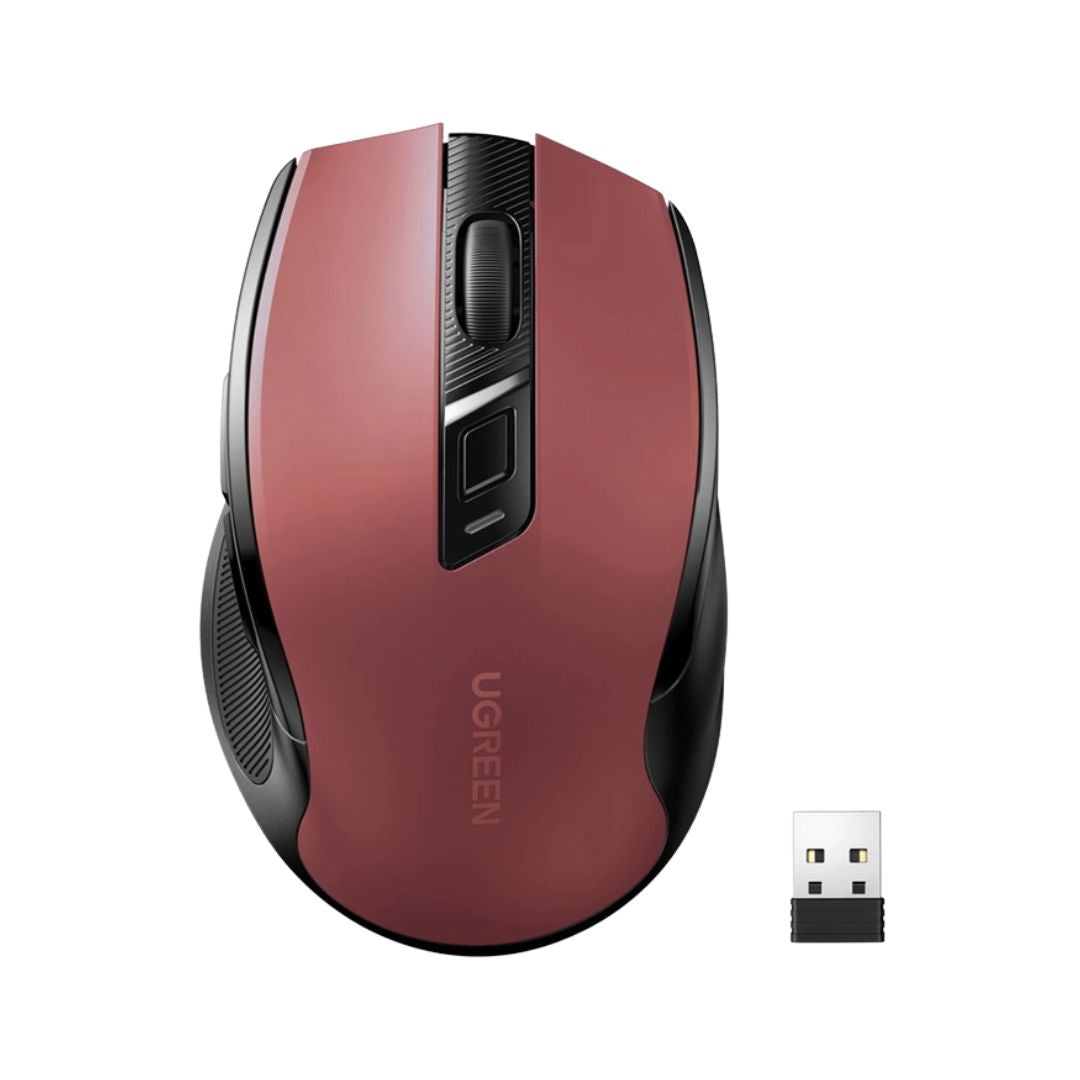 UGREEN MU006 USB Optical Wireless Mouse - Red