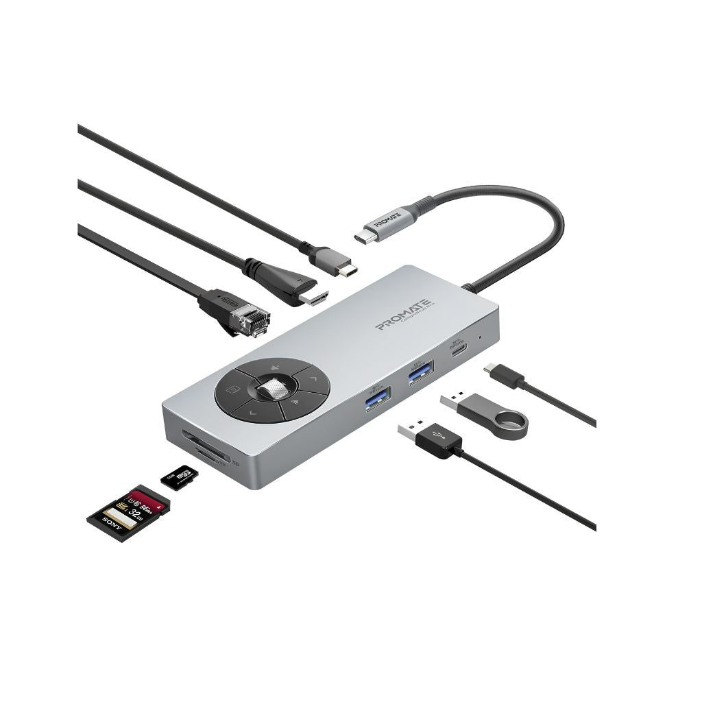 Promate CommandHub-Pro USB-C Hub - 14-in-1