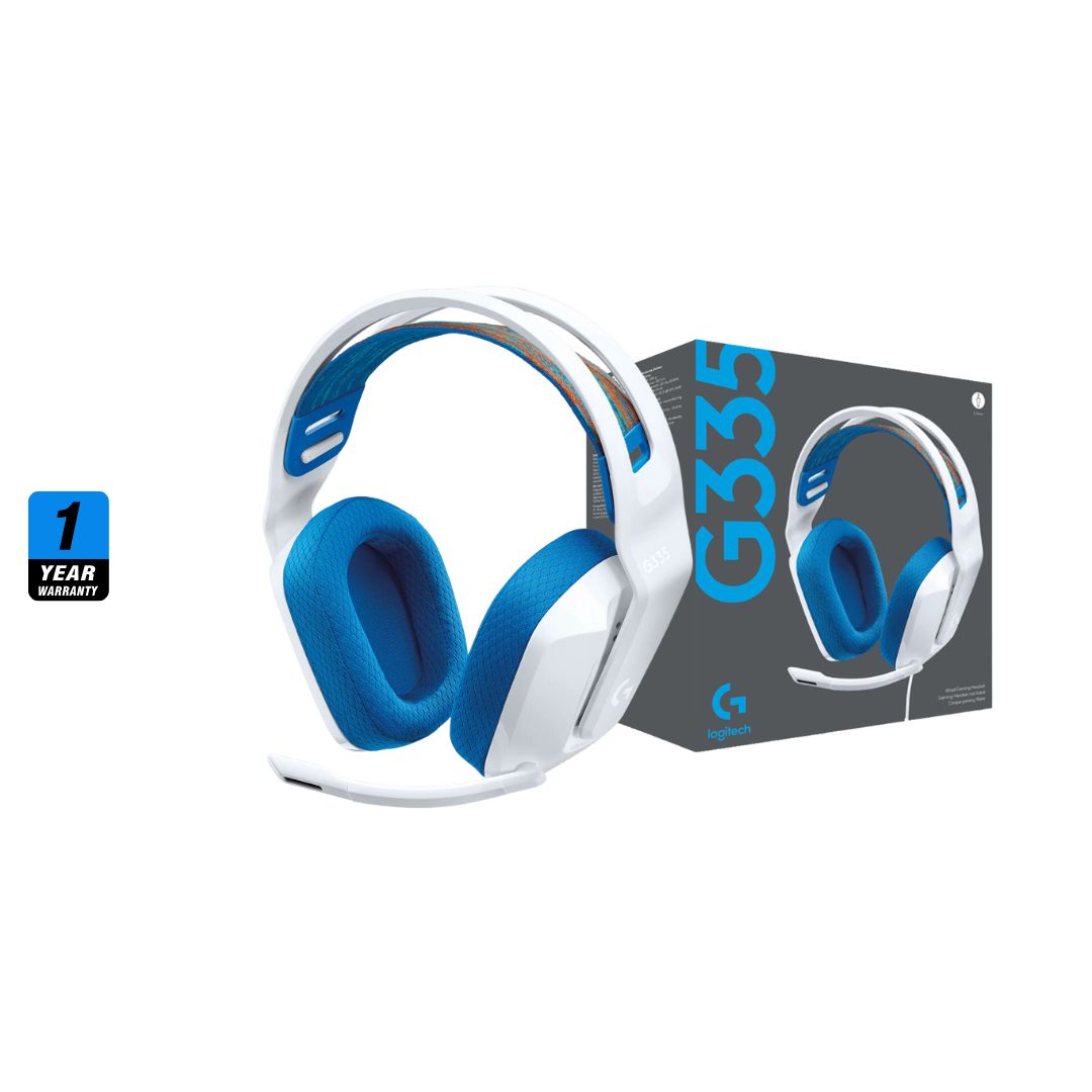 Logitech G335 Wired Gaming Headset - White 