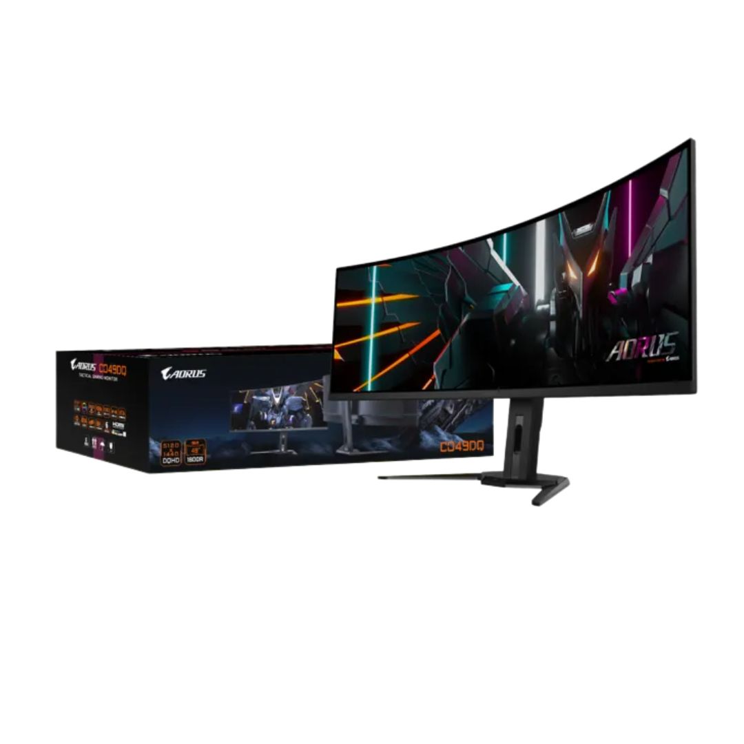 Gigabyte AORUS CO49DQ , 49 inch , DQHD (5120 x 1440) 0.03Ms 144Hz QD-OLED Curved, Gaming Monitor