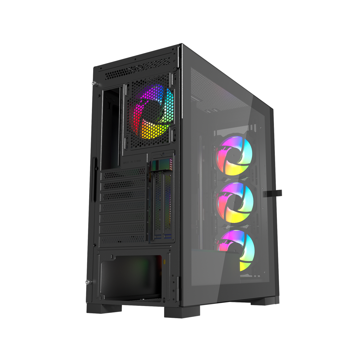 Raptor 290-XL ARCTIC HAWK RGB Mid Tower Case - Black - شركة القيم العالمية للحاسبات
