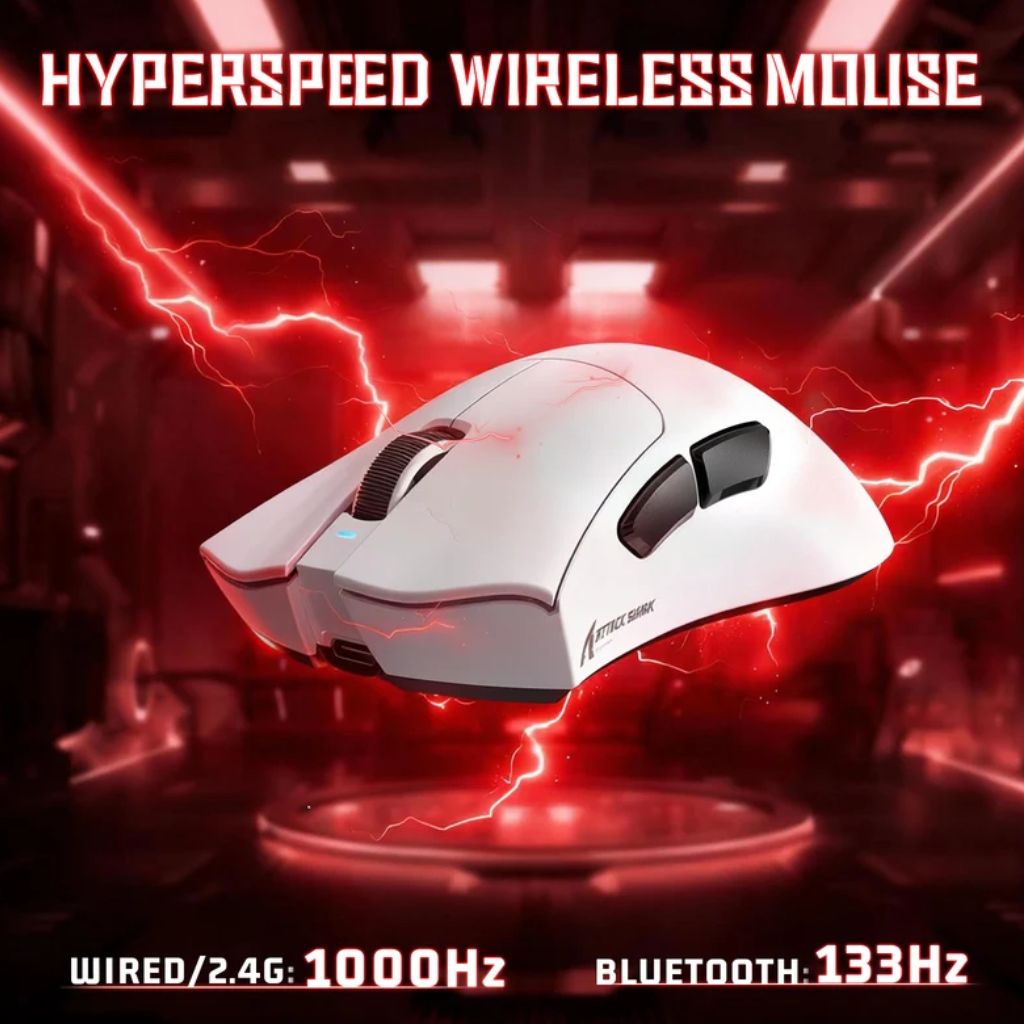 Attack Shark V3 Wireless Gaming Mouse - White
