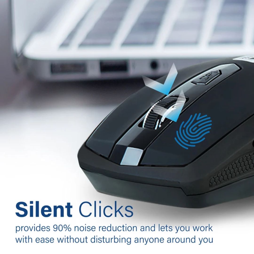 Promate Breeze Silent Switch Wireless Mouse - Black