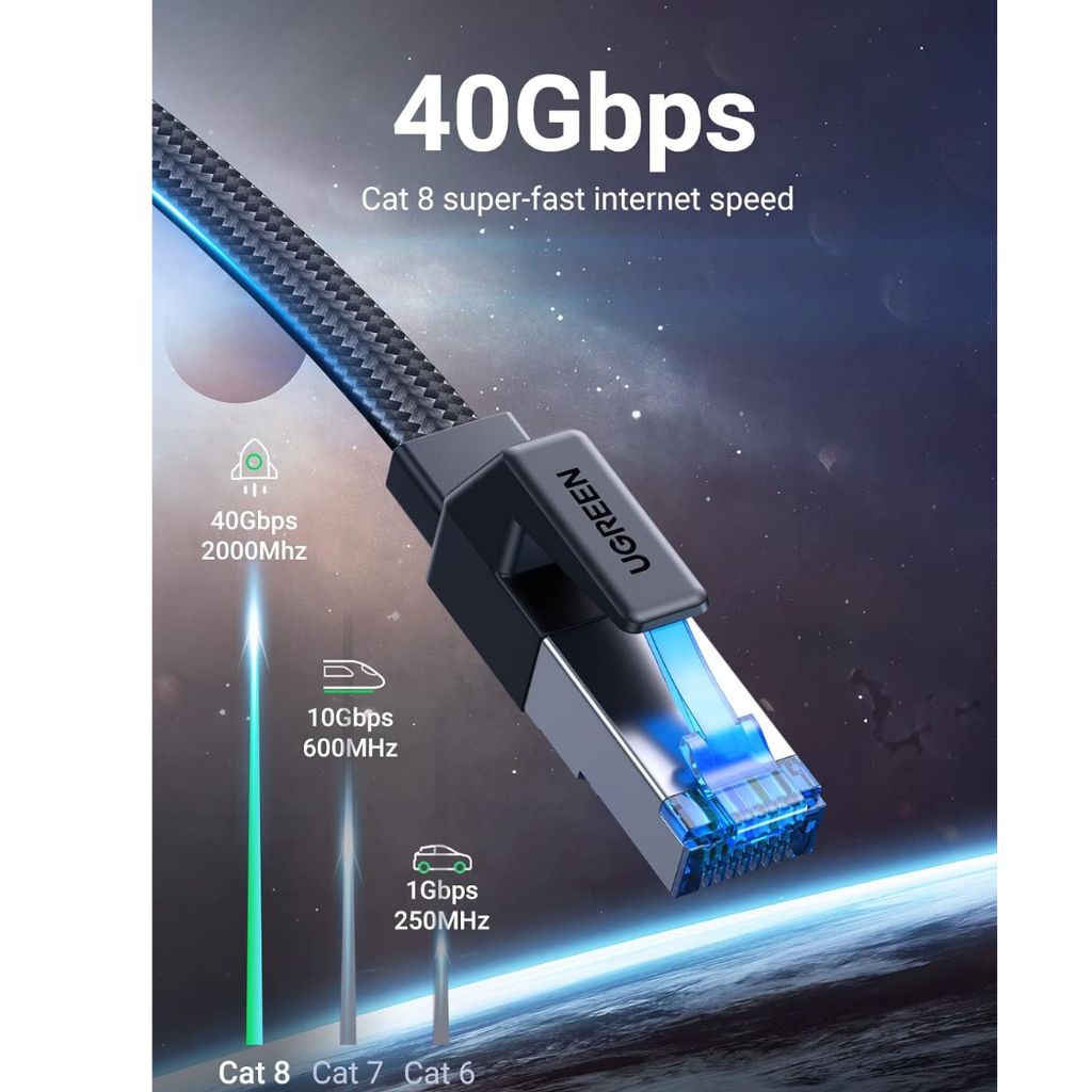 UGREEN UG-80430 Cat 8 Ethernet Cable Black 3M