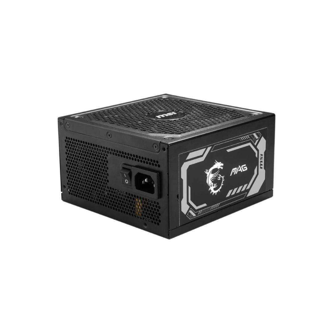 MSI MAG A1250GL مزود طاقة بقدرة 1250 واط، كفاءة PLUS Gold، قابل للفصل بالكامل، يدعم PCIe 5.0
