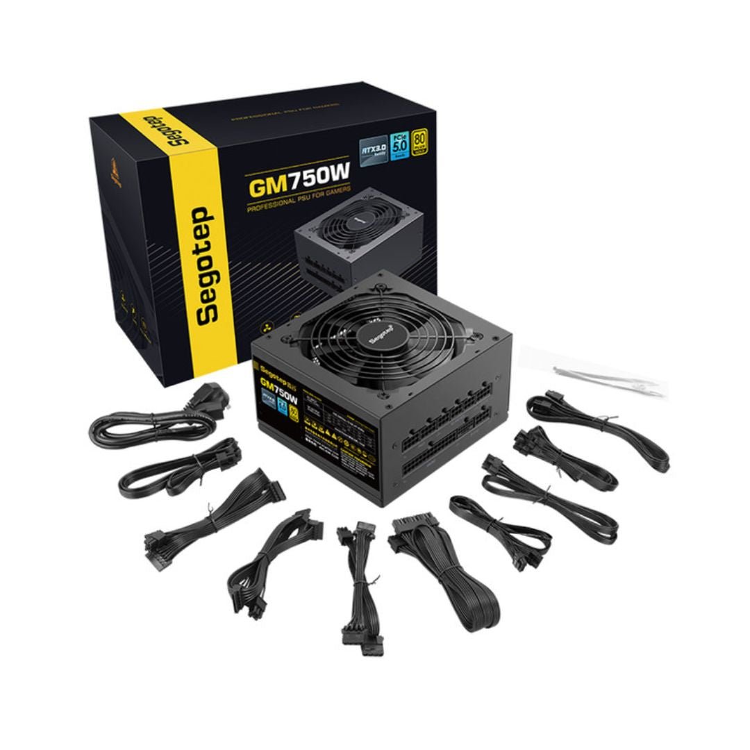 Segotep GM750 750W Gold 80+ Full Modular, PCIe 5.1 & ATX 3.1 - Black