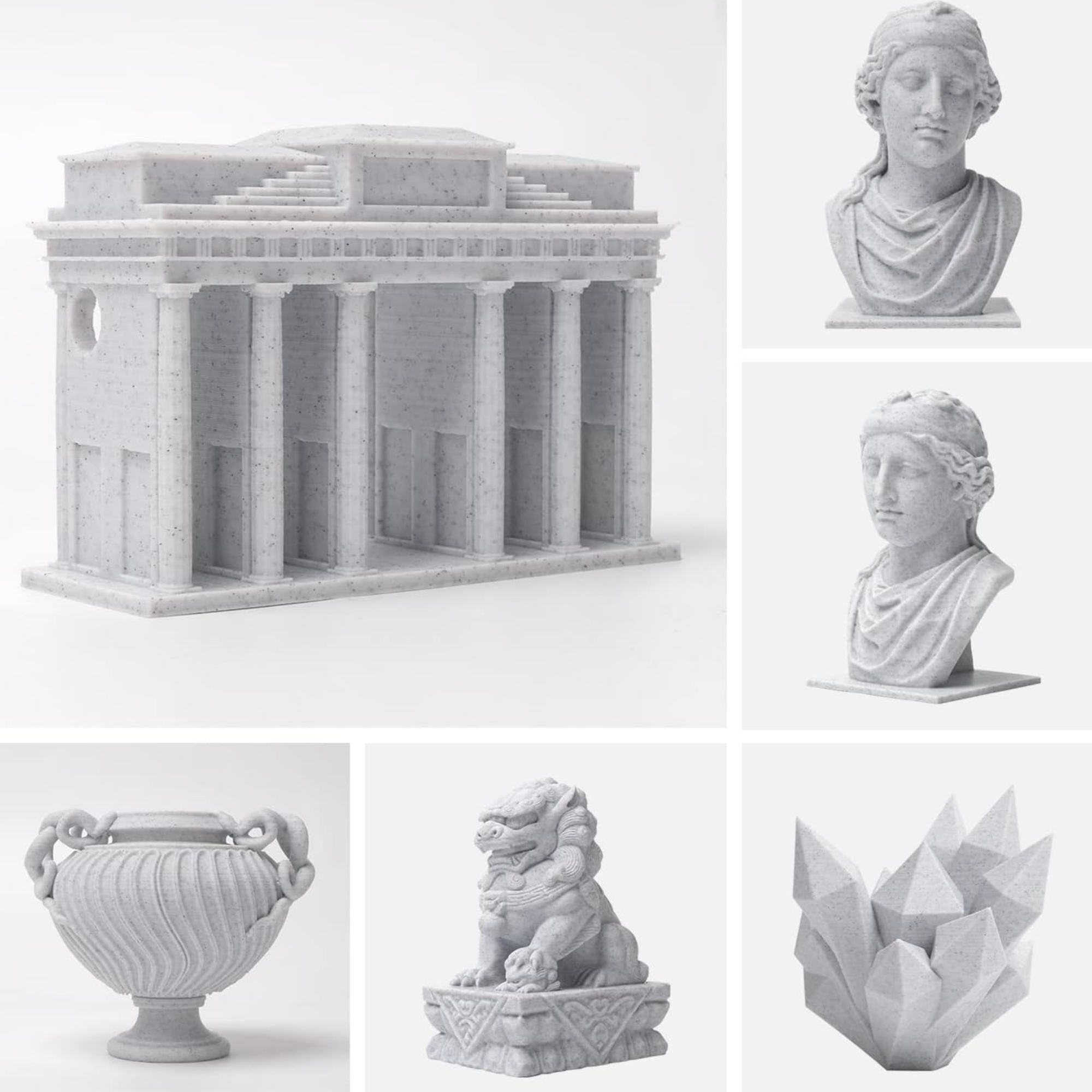 Esun PLA-Marble 3D Printing Filament 1KG - Grey