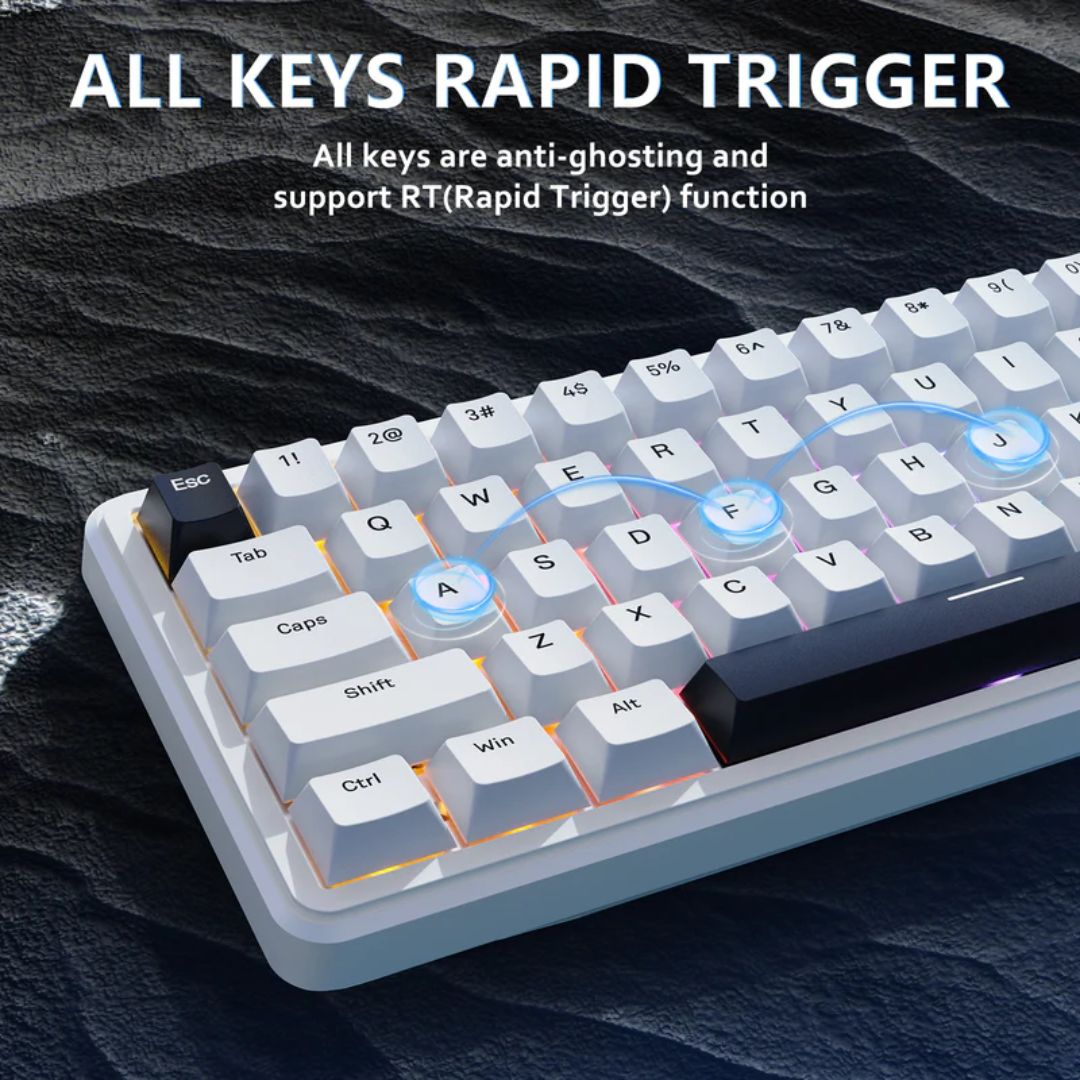 ATTACK SHARK X65 Magnetic Mechanical Keyboard - White