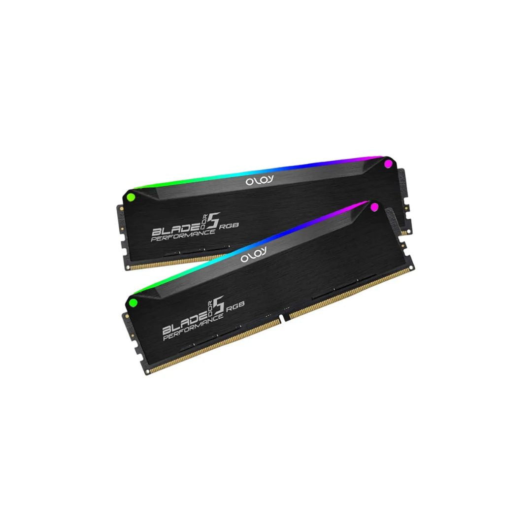 OLOy DDR5 RAM 32GB (2x16GB) Black Hairline Blade RGB 5600MHz CL40
