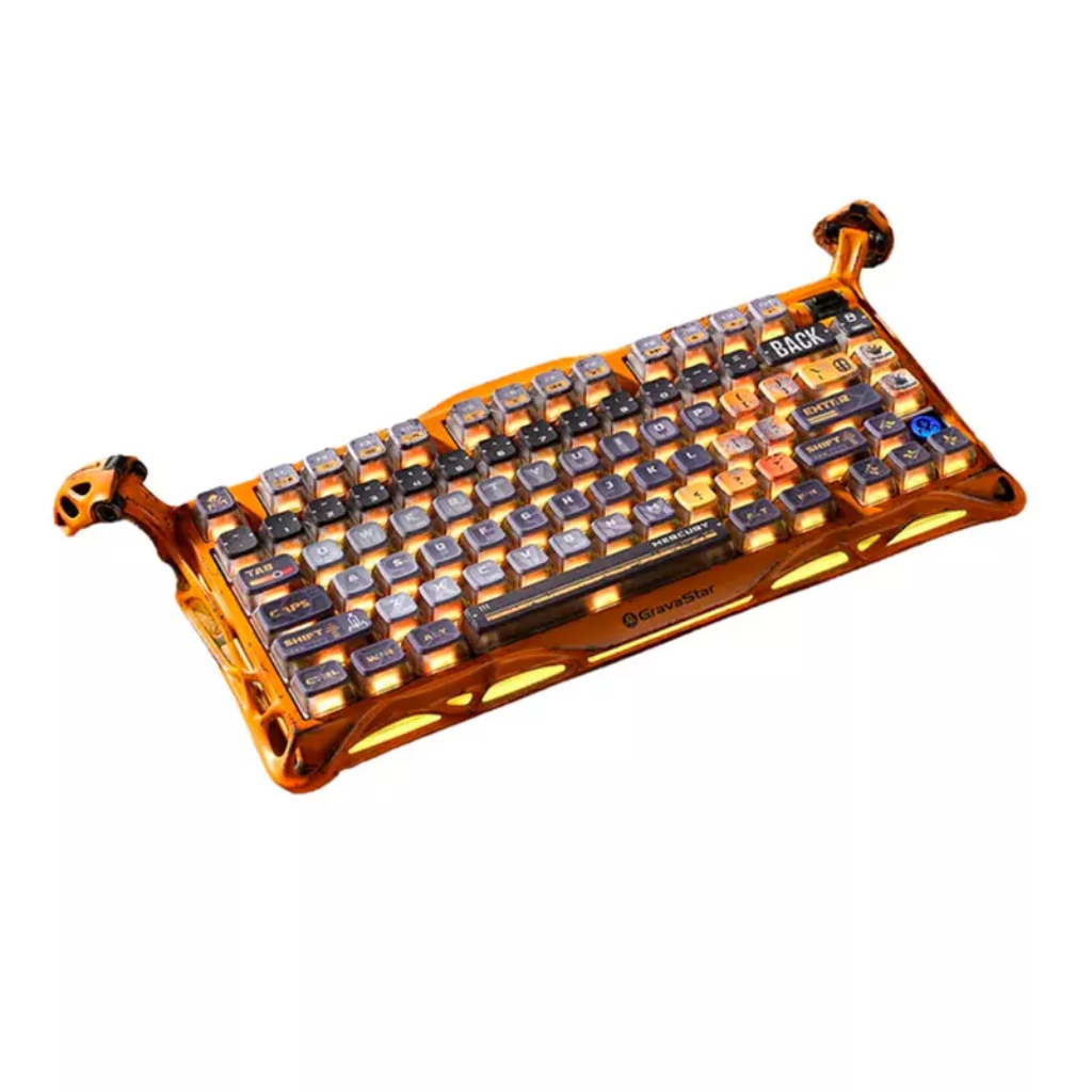 GravaStar Mercury K1 Pro Special Edition Gaming Keyboard - Battle-Worn Yellow