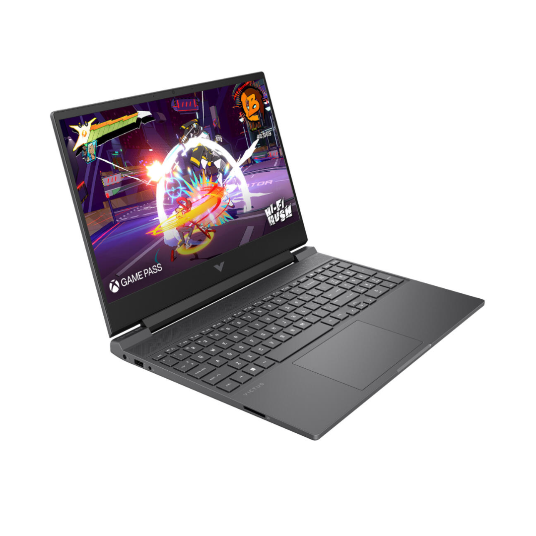 HP فيكتس 15-fa2082wm، معالج Intel Core i5-13420H، ذاكرة وصول عشوائي 16 جيجابايت، قرص صلب 512 جيجابايت SSD، بطاقة رسومات NVIDIA RTX 4050 6 جيجابايت، شاشة 15.6 بوصة عالية الدقة 144 هرتز، أسود