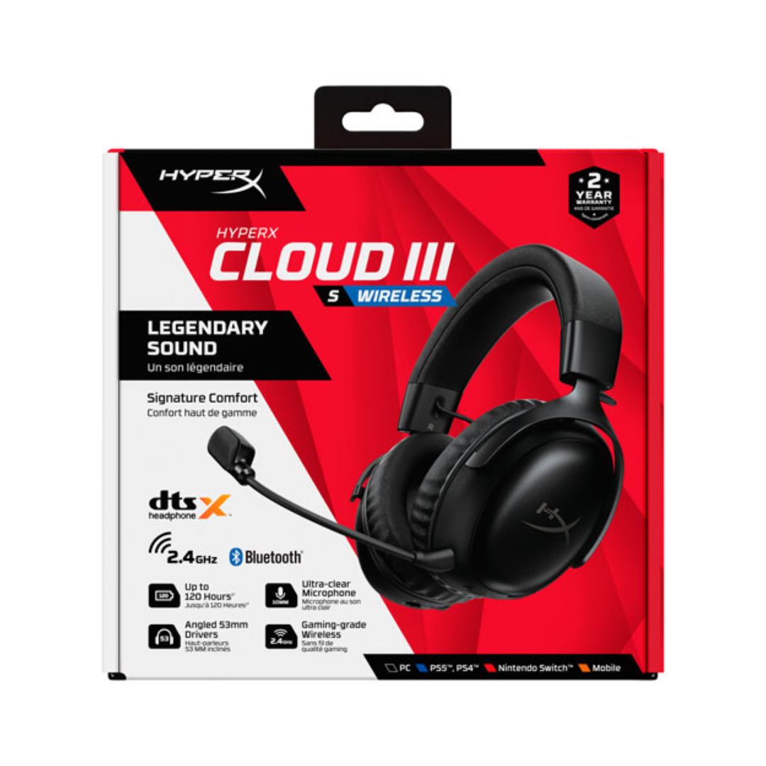 HyperX Cloud III S Wireless Gaming Headset - Black