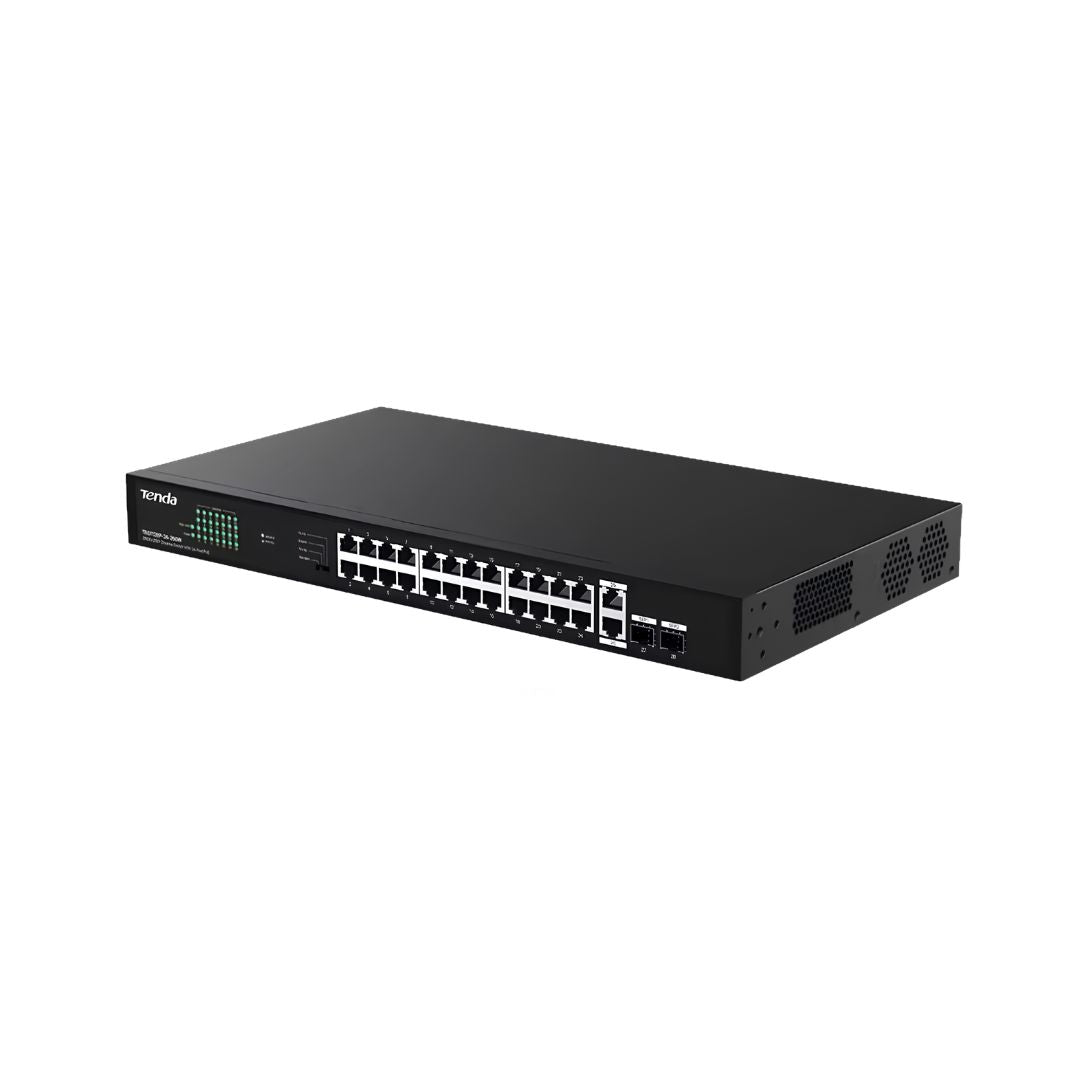 Tenda TEG1128P 26-Port Gigabit PoE + 2-Port SFP 250W - Ethernet Network Switch