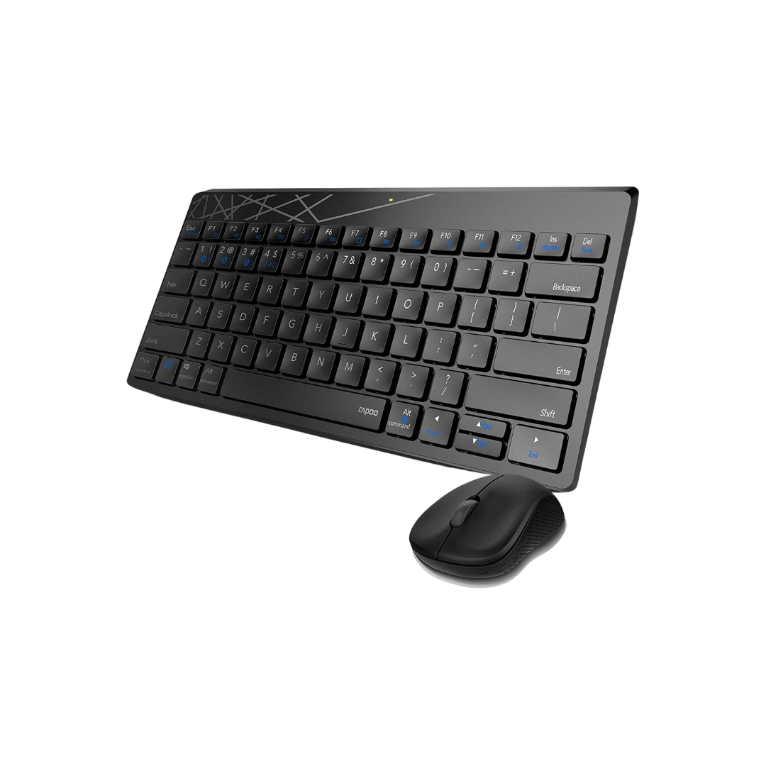 Rapoo 8000M, Multi Device, Wireless, Ultra slim, Combo Kit