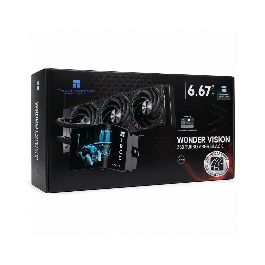 Thermalright Wonder Vision 360 Turbo ARGB - Liquid CPU Cooler, Black