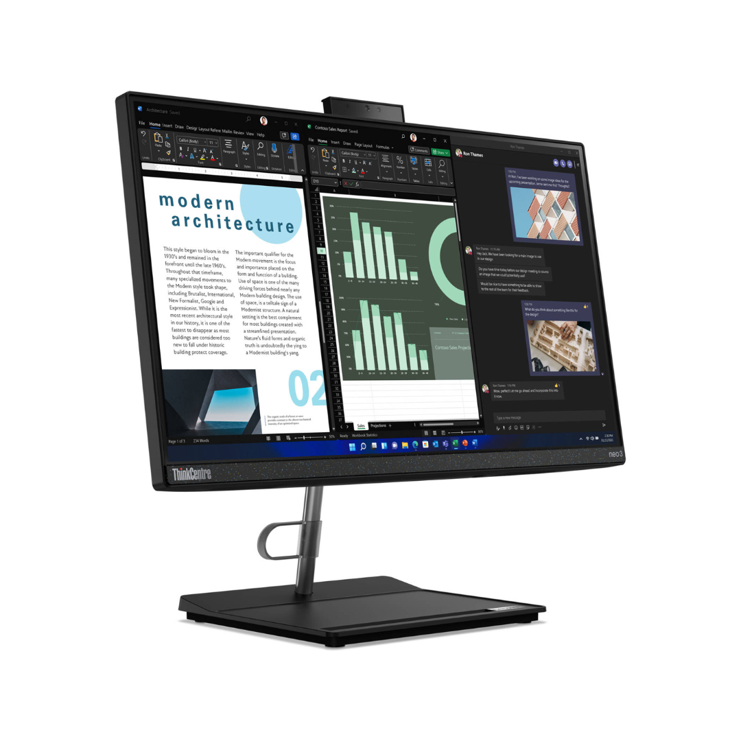 All in One Lenovo AIO Thinkcenter 30A - (0XGP), Intel Core i5-13420H, RAM 8GB, SSD 512GB, Intel UHD Graphics, 22 FHD IPS, Black