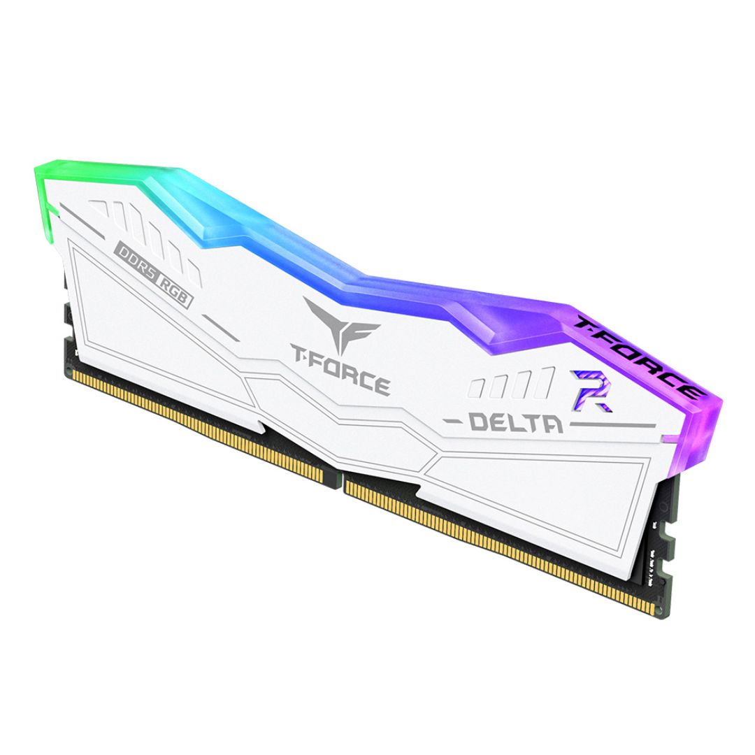 TEAMGROUP T-Force Delta RGB DDR5 Ram 64GB (2x32GB) 6000MHz CL38 - White
