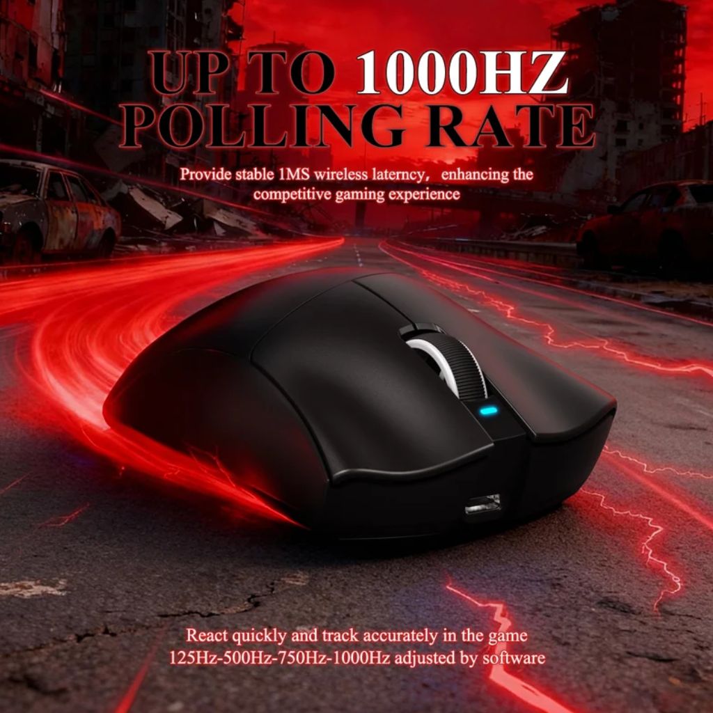 Attack Shark V3 Pro Wireless Gaming Mouse - Black