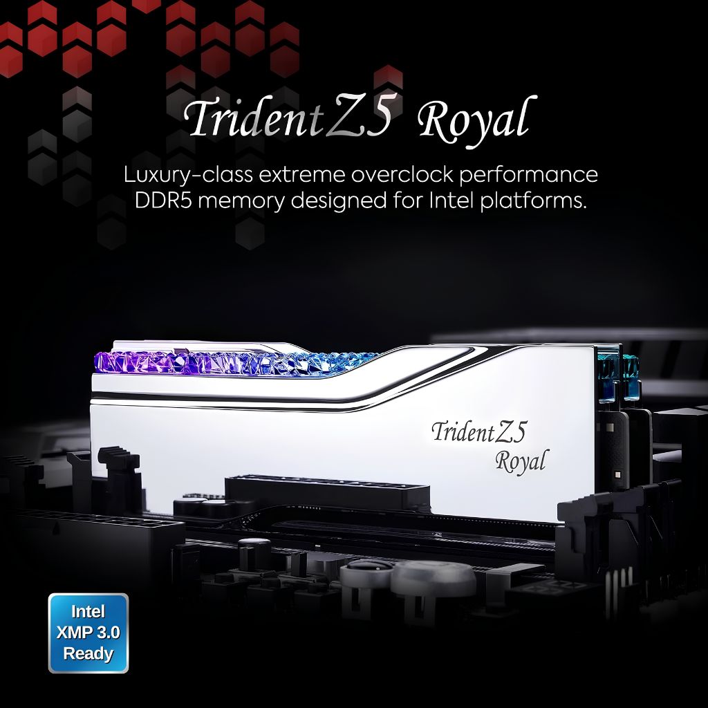 DDR5 PC G SKILL Trident Z5 Royal 64GB (2x32GB) 6400MHz CL32 - Silver