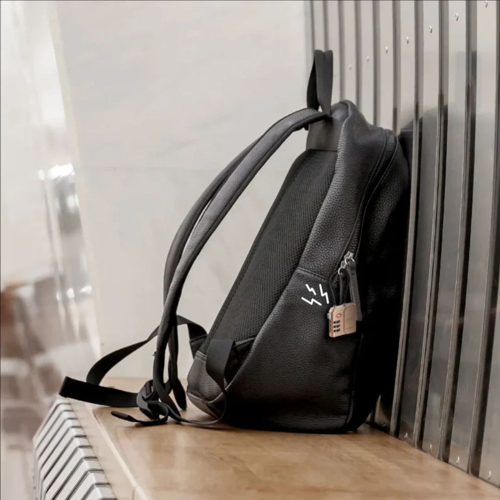 Momax PinLock Find My Locator with TSA Padlock - Desert Titanium